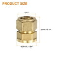 thumbnail image 2 of Uxcell Brass G1/2 Female Compression Connector Fitting for Plumbing Fuel Oil Air Gas, 2 of 7