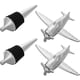 thumbnail image 5 of BRIGHTFUFU 2 tapones de metal para botellas de vino tinto con forma de avión para accesorios de bar., 5 of 7