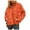 Orange, variant on GEWSEY Women's Lightweight Down Coat Long Sleeve Full Zipper Oversized Packable Short Puffer Jackets (Red, S)