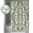 thumbnail image 3 of Shower Curtain, Luxury Flower Sage Green Waterproof Shower Curtain Set with Hooks for Bathroom Showers,Stalls and Bathtubs,60x72In Abstract Floral, 3 of 9