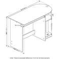 thumbnail image 2 of Simplistic Easy Assembly Computer Desk, With Keyboard Tray, Dark Brown/Black, 2 of 4