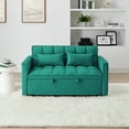 thumbnail image 5 of 54.33 inch versatile foldable sofa bed in 3 lengths, modern sofa sofa sofa velvet pull-out bed, adjustable back (GREEN), 5 of 9