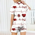 thumbnail image 4 of Vetsdori Womens Valentines Pajama Sets Gifts for Girlfriend Soft Sleepwear Nightwear Loungewear , Valentines Day Holiday Pajamas for Women Spring,White, 4 of 8