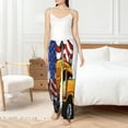 thumbnail image 4 of Balery American Truck Pantalones de pijama para mujer, pijamas ultraligeros, pantalones de estar por casa-Large, 4 of 6