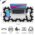 thumbnail image 5 of Long Mouse Pads for Desk,Black White Baseball Stars Pattern Desk Mats on Top Of Desks, Desk Mouse Pad Extra Large with 3mm Non-Slip Base and Stitched Edge for Gaming,Office,Work,Home 31.5"x15.7", 5 of 6