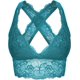 thumbnail image 1 of brasier de encaje para mujer, sin varillas, acolchado, espalda cruzada, sin botones, brasier de espalda cruzada verde azulado G verde azulado G Xishao ropa, 1 of 2
