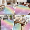 thumbnail image 5 of Non-Slip Rug Pad Rugs Fantasy Rainbow Gradient Color Rectangle Area Rugs 5x7Ft Soft Carpet Pads for Living Room Kids Room, Abstract Colorful Starry Sky, 5 of 9