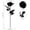 Black666, variant on 5 Pcs Artificial Black White Gradient Silk Roses Gothic Fake Flowers 13.8 Inch Plastic Halloween Decorations for Home Table Centerpiece Spooky Party