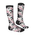 thumbnail image 3 of Fotbe Orchids Flowers print Women's Men's Novelty Crew Socks Cotton Socks Knee High Socks for Walking,Running,Nurses,Pregnancy, 3 of 9