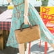 thumbnail image 5 of de paja de moda para mujer, de mano para vacaciones para niñas, natural con , de cumpleaños de ratán Hugo Bolso tejido a mano, 5 of 9