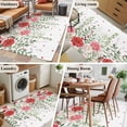 thumbnail image 5 of Pink Spring Floral Area Rugs 3'x5', Washable Small Throw Rugs for Living Room Bedroom, Weeping Romantic Flowers Pastoral Indoor Outdoor Rug Non-Slip Low Pile Carpet Runner Reversible Floor Mats, 5 of 8
