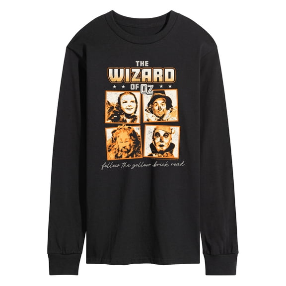 Wizard of Oz - Character Squares Men's Long Sleeve Graphic T-Shirt