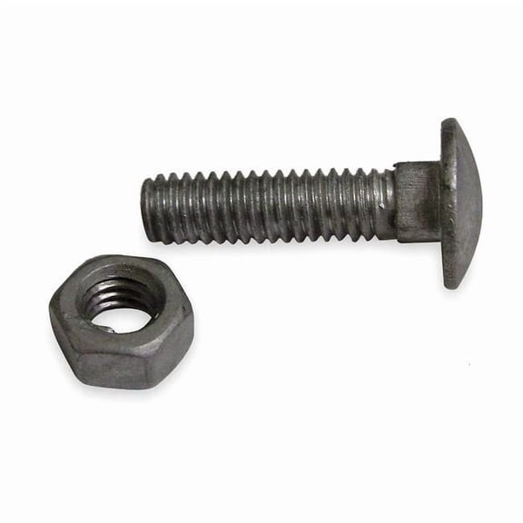 Manufacturer Varies Carriage Bolt, 2 in L, Steel, Galvanized, 10 PK 4LVK1