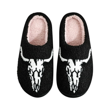 

Xboschi Cozy Slippers for Women Couples Holiday Printed Slippers For Men And Women Warm Slippers At Home