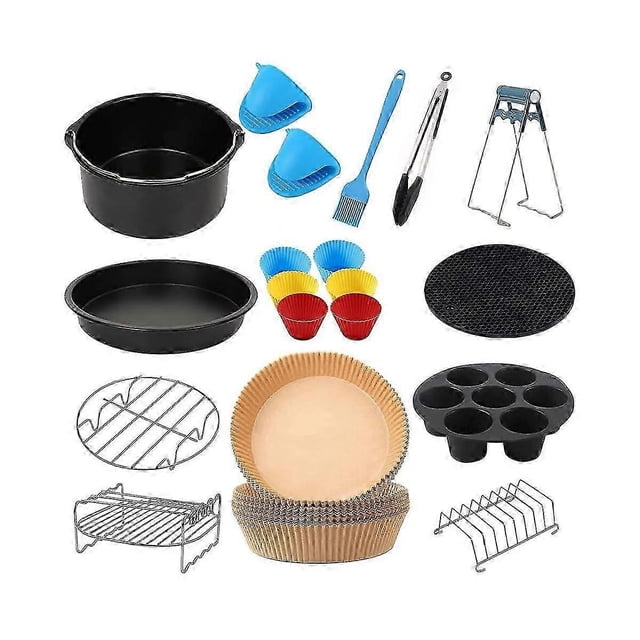 Airfryer Accessory Set, 8 Inch Hot Air Fryer Accessories, Reusable Air Fryer Accessories, XXL,for F