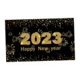 thumbnail image 2 of 180Cmx110cm Poster Backdrop Black Aureate Decorative Supplies Photo Prop Lawn Happy New Year Banner 2023 for Bedroom, Festival, Yard, 2 of 9