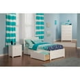 thumbnail image 3 of Leo & Lacey Lit Plateforme Urbain Simple avec Rangement, Blanc, 3 of 4