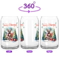 thumbnail image 2 of Merry Christmas Santa Reindeer Antlers Boxer Sleigh Xmas Winter Holiday 16oz Glass Cup Mug Boxers Dog Lover Gifts Idea Glass Can - 00023, 2 of 5