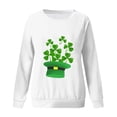 thumbnail image 4 of Pompotops Mode de la Saint-Patrick Chandail en Molleton Décontracté à Manches Longues Col Rond Imprimé pour Femmes Blouse en Solde, 4 of 4