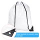 thumbnail image 4 of Bolsa de cuerda de nylon Uxcell 42x34cm para almacenamiento a granel, mochila, saco, paquete de 5 en blanco, 4 of 5