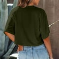 thumbnail image 4 of SHITINN Women's Blouses Women's Crew Neck Cropped T Shirts Short Sleeve Loose Shoulder Crop Tee Tops Short Sleeve Tops for Women Clothes for Women, 4 of 6