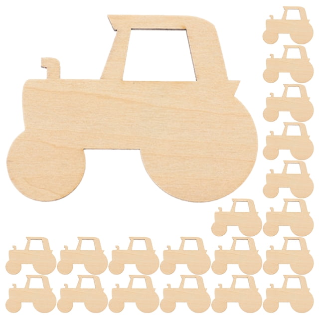 20 piezas de recortes de madera sin terminar, recortes de manualidades de bricolaje, recortes de pintura para niños