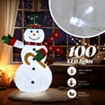 thumbnail image 4 of Winado 4FT Pop-Up Snowman, Lighted Christmas Snowman Holiday Outdoor Decor w/ 100 LED Lights, 4 of 7