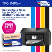 Brother Work Smart 1410 MFC-J1410DW Wireless Color Inkjet All-in-One Printer with 2.7” Color Touchscreen and Automatic Duplex Printing