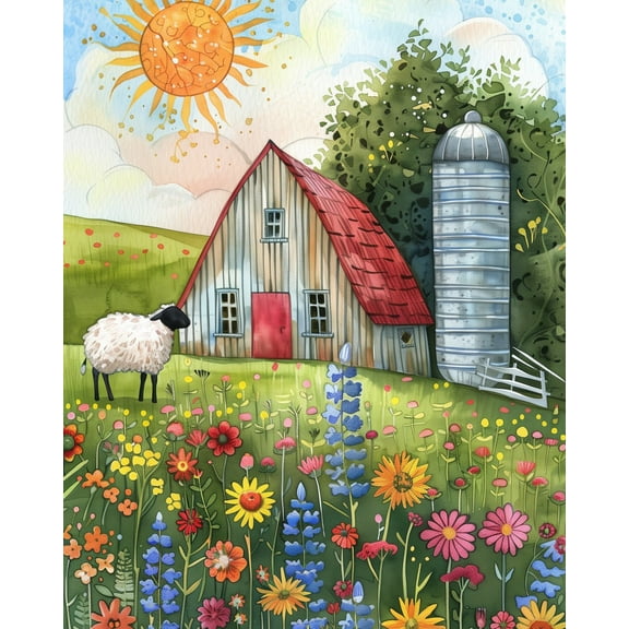 Paint by Numbers for Adults Kids Beginner Pastoral Song 1 DIY Acrylic Painting by Numbers Kits with Brushes Acrylic Pigment Home Decoration Gifts 16 x 20 inch