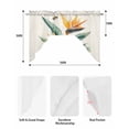 thumbnail image 5 of Green Palm Leaf Swag Valances for Windows, Small Curtains Drapes, Summer Bee Tropical Plant Pastoral Kitchen Window Curtains Over Sink Rod Pocket Window Treatment Valance for Bedroom/Bathroom 56"x36", 5 of 5