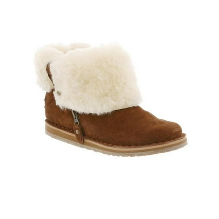rj's fuzzies trixie boot chestnut womens winter boot size 9m