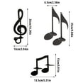 thumbnail image 1 of Black Note Wall Lamp Candlestick Wall Mounted Candle Holders Music Note Wall Decors, 1 of 10