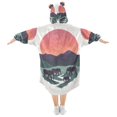 thumbnail image 2 of FORMRS Wearable Blanket Hoodie with Sleeves for Kids Cozy Flannel Sweatshirt, Abstract Elephant, 2 of 7