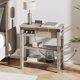 thumbnail image 3 of Rustic gris end mesa: flip - top con usb ports, outlets, cajón & almacenamiento estantes para sala de estar, 3 of 8