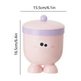 thumbnail image 3 of AuroraX Pink Desk Trash Can with Lid 2.3L Cute Funny Girly Wastebasket Plastic Modern Garbage Bin for Dormitory Livingroom Office, 3 of 6