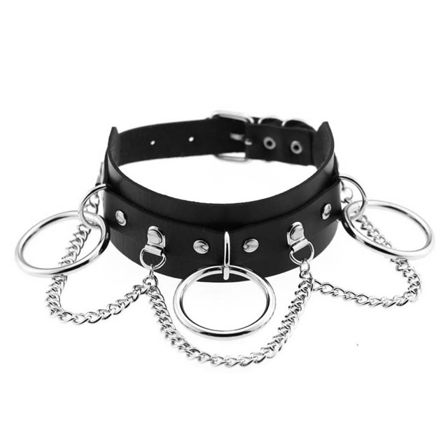 Sonducket Gargantilla de cuero negro Harajuku para mujer, Collar de cadena Punk gótico para mujer, gargantilla Sexy para chicas, joyería de Ropa, zapatos y accesorios Miscelánea Negro Sonducket PS11274-05