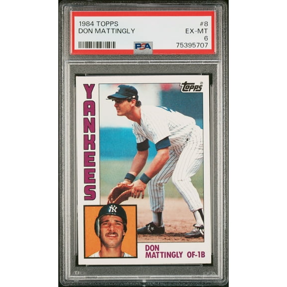 Don Mattingly 1984 Topps Baseball Rookie Card #8 Graded PSA 6