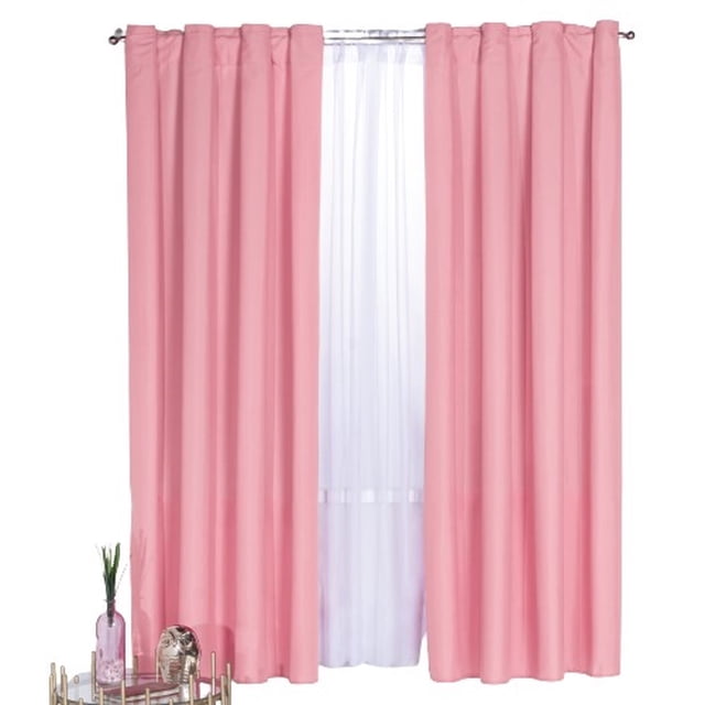 Cortina Decorativa Colchas Concord Neo Rosa Corta