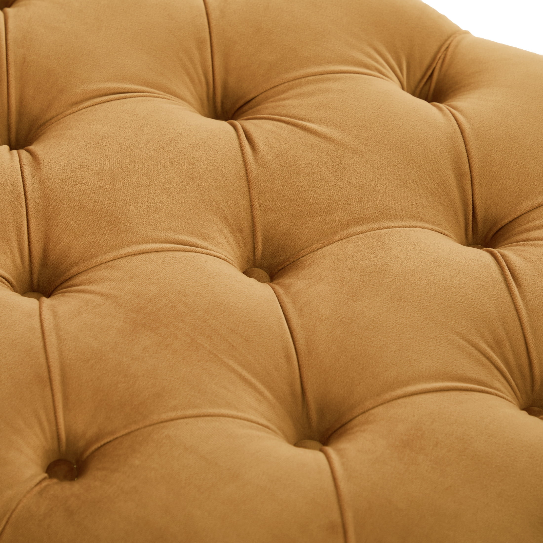 Christopher Knight Home 60" Modern Velvet Upholstered Bench with 2 Detachable Pillows, Comfy Ottoman, Yellow