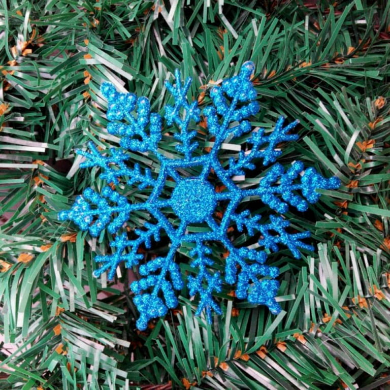 3-D Snowflake Christmas Decoration Ornament 3D Snowflakes Decorations 3 D  Indoor Outdoor Snowflakes Xmas Snow White Winter Holiday Plastic Yard