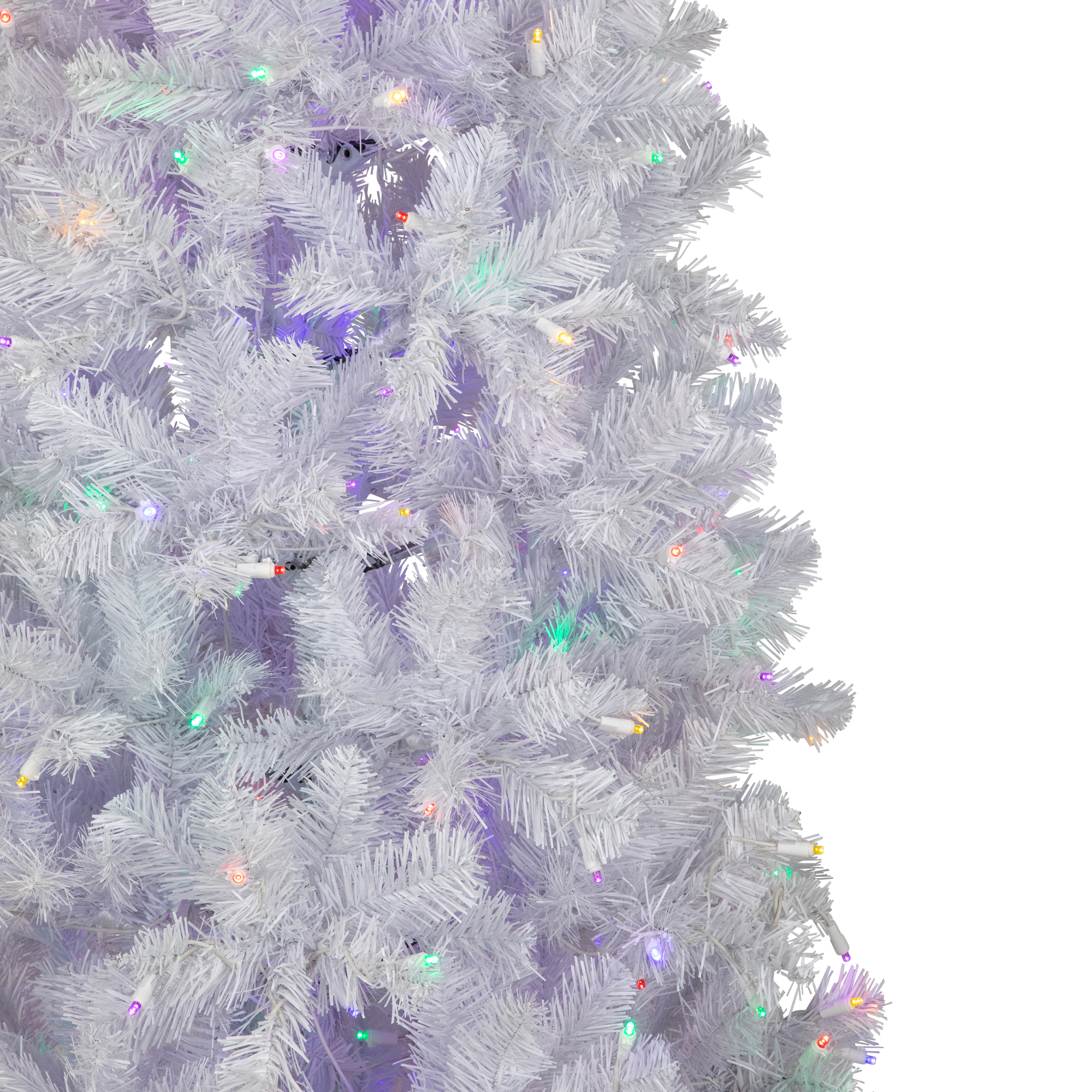 7.5' x 36" Pre-Lit White Winston Pine Artificial Christmas Tree - Multi LED Lights