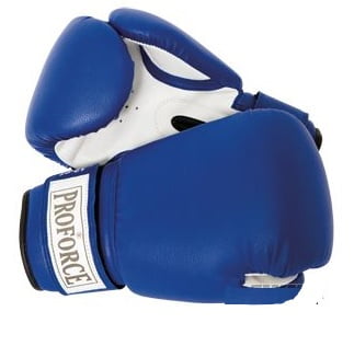 New in Bag ProForce Leatherette Boxing Gloves with Red Palm Fitness Cardio 