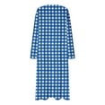 thumbnail image 6 of Aboser Long Sleeve Plaid Nightgown for Women Plus Size House Sleep Shirts Trendy Checked Printing Loungewear Soft Comfy Pajama Dress Casual Round Neck Sleepwear, 6 of 7