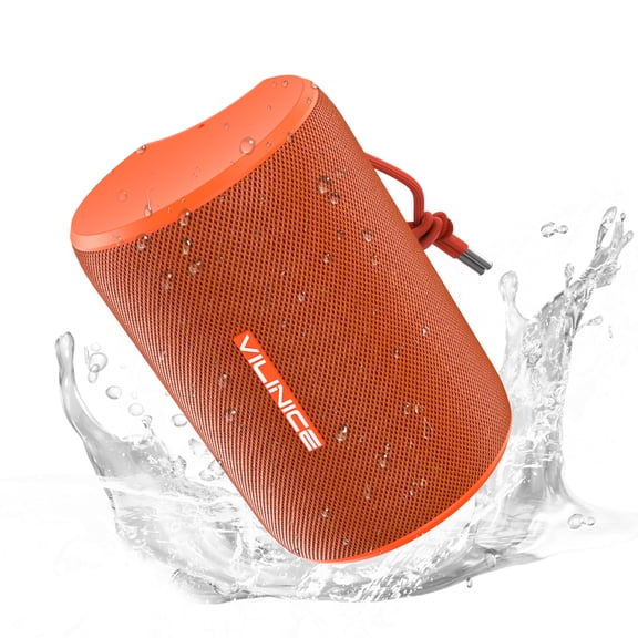 VILINICE Portable Bluetooth Speaker, IPX7 Waterproof Wireless Speaker, Bluetooth 5.0, TWS Mini Speaker for Home/Party/Outdoor/Travel/Gifts,Orange