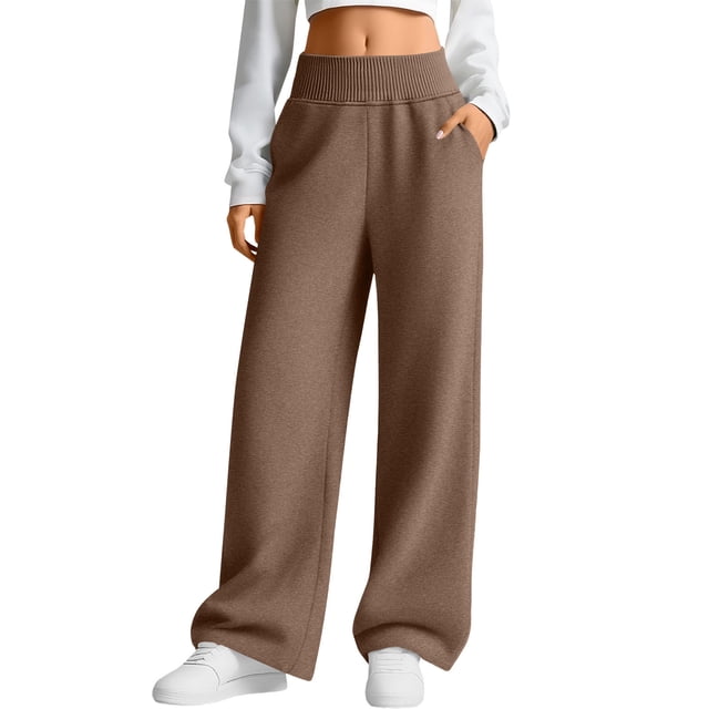 Women's Casual SolidColor Sweatpants with Elastic Waistband