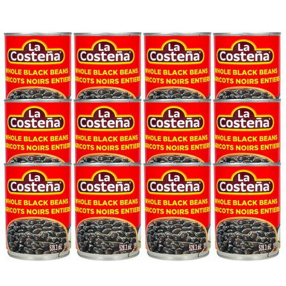 La Costeña Whole Black Beans 19 oz (12-Case) - Wholesome and Nutrient-Rich Whole Black Beans