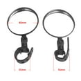 thumbnail image 3 of Graflsoa Quick-Install Rearview Mirrors for Scooters and Bikes - Durable, Impact-Resistant, Universal Fit for 16-35mm Handlebars, 2-Pack, Black, 3 of 6