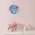 thumbnail image 3 of 12 Inch Wall Clock Battery Operated Silent Clock Decorative for Office, Kitchen, Outdoor, Living Room，Colorful Lion Watercolor Drawing, 3 of 5
