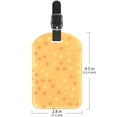 thumbnail image 6 of Square 2Pack PU Leather Yellow Polka Dots Cruise Luggage Tag with Privacy Cover and Name ID Tag for Travel Handbags Backpacks Luggage Tags, 6 of 6