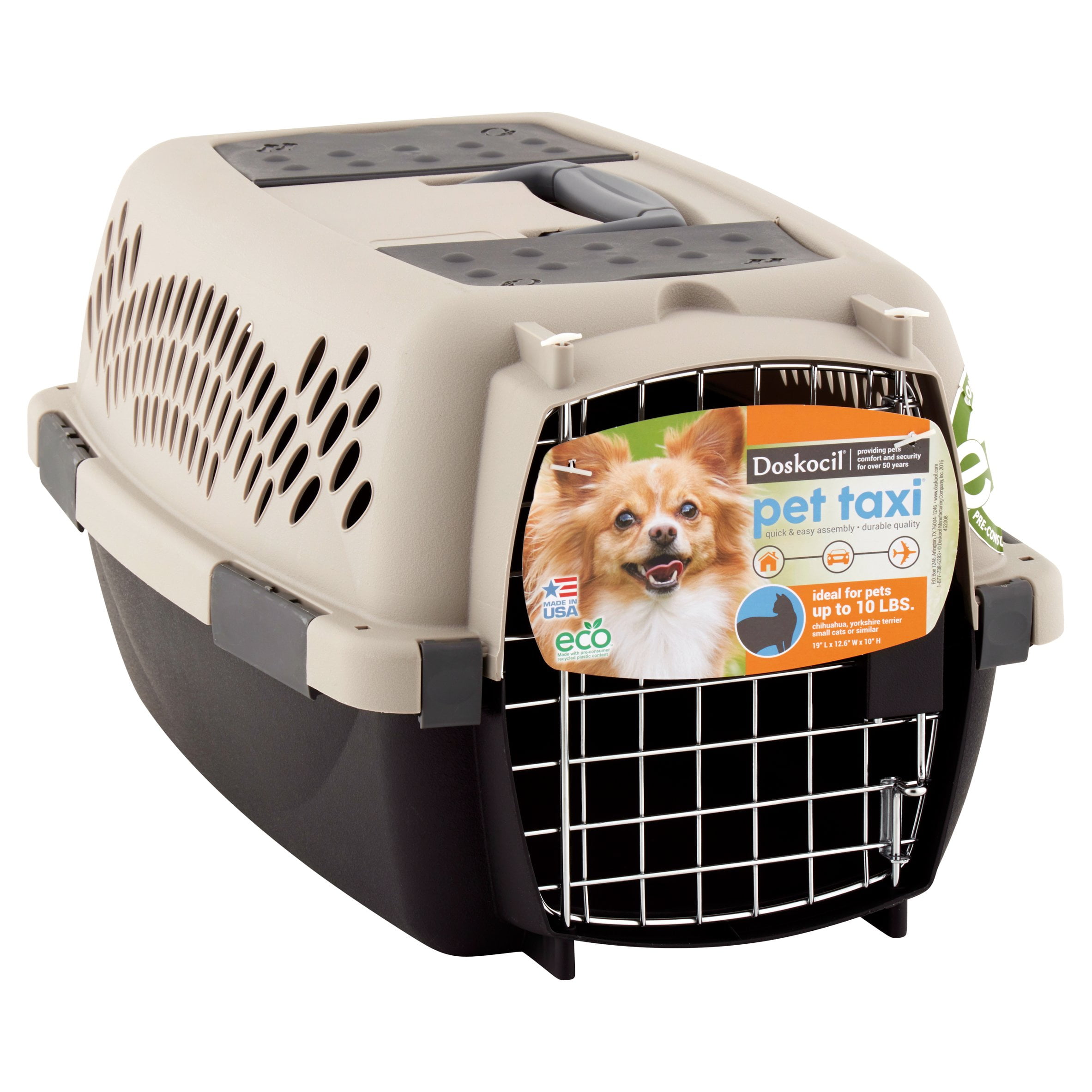 19" Pet Carrier Extra Small Dog Traveling Airline Taxi Pet Cat Dogs